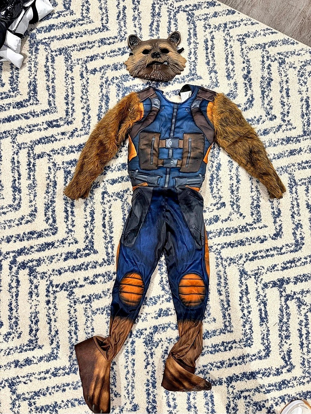 Marvel Avengers Infinity War Rocket Raccoon Costume Blue & Brown Medium